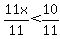 11x+%2F11+%3C+10%2F11