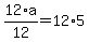 12%2Aa%2F12=12%2A5