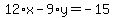 12*x-9*y=-15