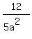 12%2F%285a%5E2%29