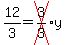 12%2F3=cross%283%2F3%29y