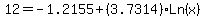 12+=+-1.2155+%2B+%283.7314%29%2ALn%28x%29