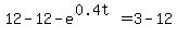 12+-+12+-+e%5E%280.4t%29+=+3+-+12