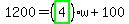 1200=%28highlight_green%28+4+%29%29%2Aw%2B100