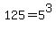 125+=+5%5E3