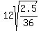 12sqrt%282.5%2F36%29
