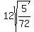 12sqrt%285%2F72%29