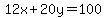 12x%2B20y=100