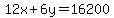 12x+6y=16200