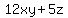 12xy+5z