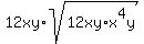 12xy * sqrt(12xy*x^4y)
