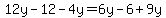 12y-12-4y=6y-6%2B9y