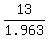 13/1.963