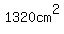 1320cm^2