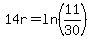 14r=ln%2811%2F30%29