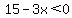15-3x%3C0