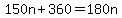 150n+%2B+360+=+180n
