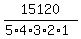 15120%2F%285%2A4%2A3%2A2%2A1%29