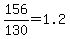 156%2F130=1.2