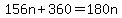 156n+%2B+360+=+180n