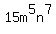 15m%5E5n%5E7