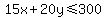 15x%2B20y%3C=300