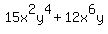 15x%5E2y%5E4%2B12x%5E6y+