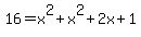 16=x%5E2%2Bx%5E2%2B2x%2B1