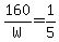 160%2FW+=+1%2F5