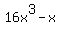 16x^3 -x