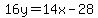 16y=14x-28
