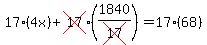 17%284x%29%2Bcross%2817%29%281840%2Fcross%2817%29%29=17%2868%29