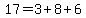 17=3%2B8%2B6