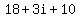 18%2B3i%2B10