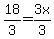 18%2F3=3x%2F3