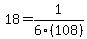18=1/6(108)