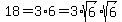 18=3%2A6=3%2Asqrt%286%29%2Asqrt%286%29