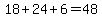 18+%2B+24+%2B+6+=+48