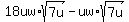18uw%2Asqrt%287u%29-uw%2Asqrt%287u%29