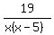 19%2F%28x%28x-5%29%29%29