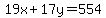 19x%2B17y=554