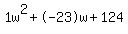 1w%5E2%2B-23w%2B124