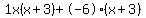 1x%28x%2B3%29%2B-6%28x%2B3%29