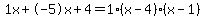 1x+-5x+4 = 1(x-4)*(x-1)