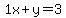 1x%2By=3