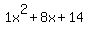 1x^2+8x+14