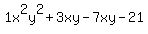 1x%5E2y%5E2%2B3xy-7xy-21