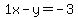 1x-y=-3
