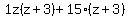 1z(z+3)+15(z+3)