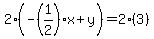 2%28-%281%2F2%29%2Ax%2By%29=2%283%29
